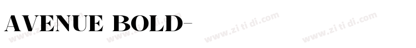 Avenue Bold字体转换